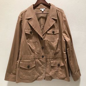 Charter Club Bottom Down Long Sleeve Jacket V Neck